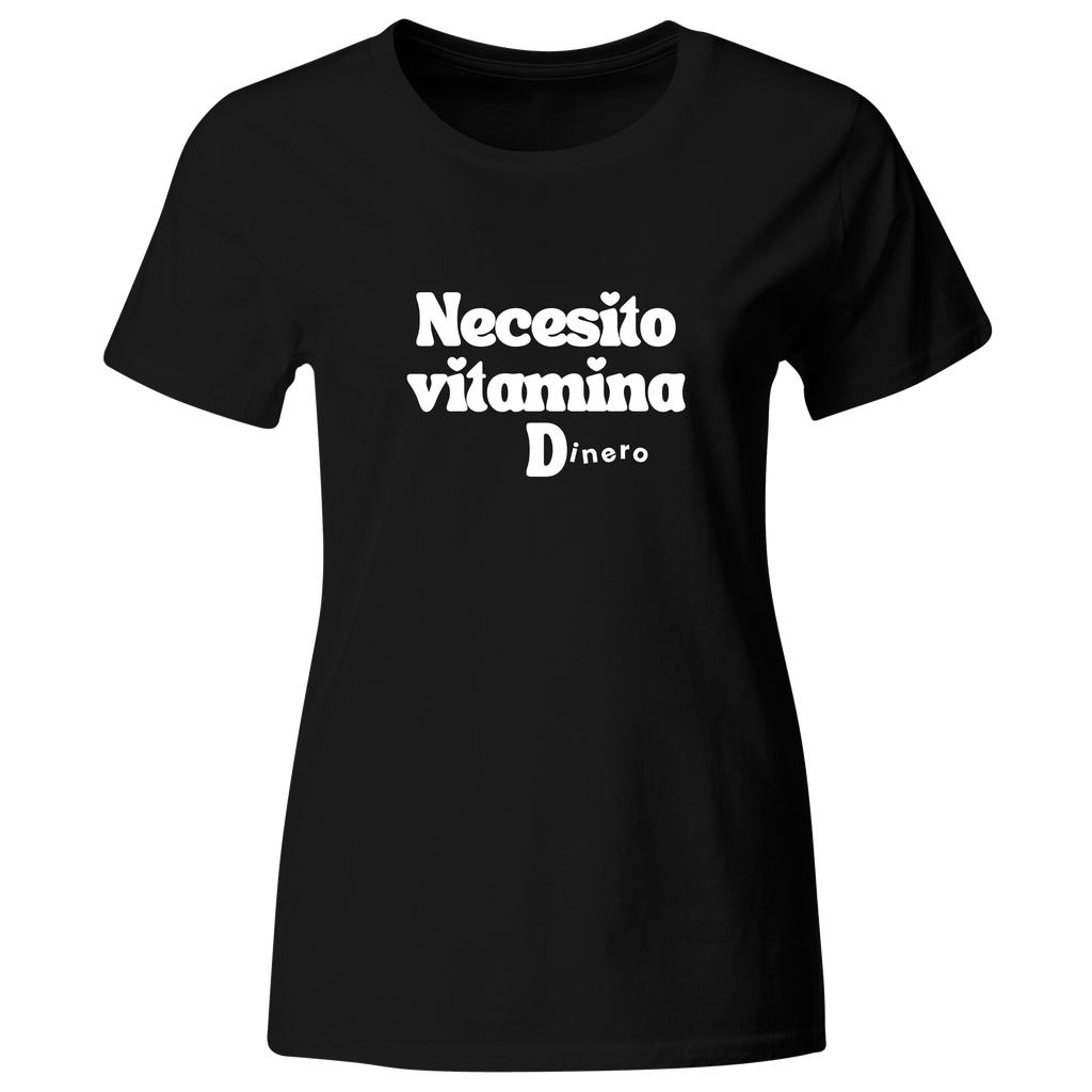 Playera Color Ic145. Frase meme chistosa vitamina dinero