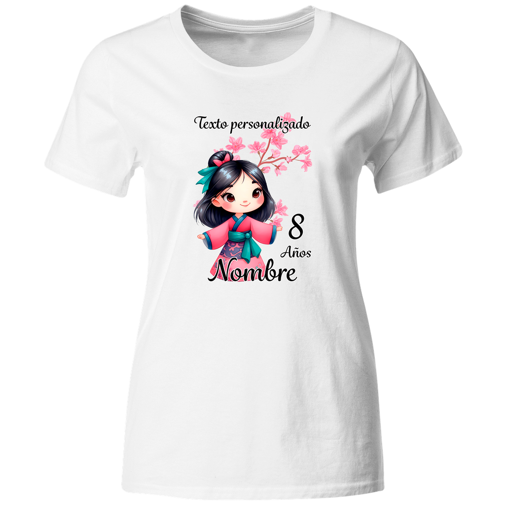 Playera Personalizada Cumpleaños Pc103. Princesa china Mulan