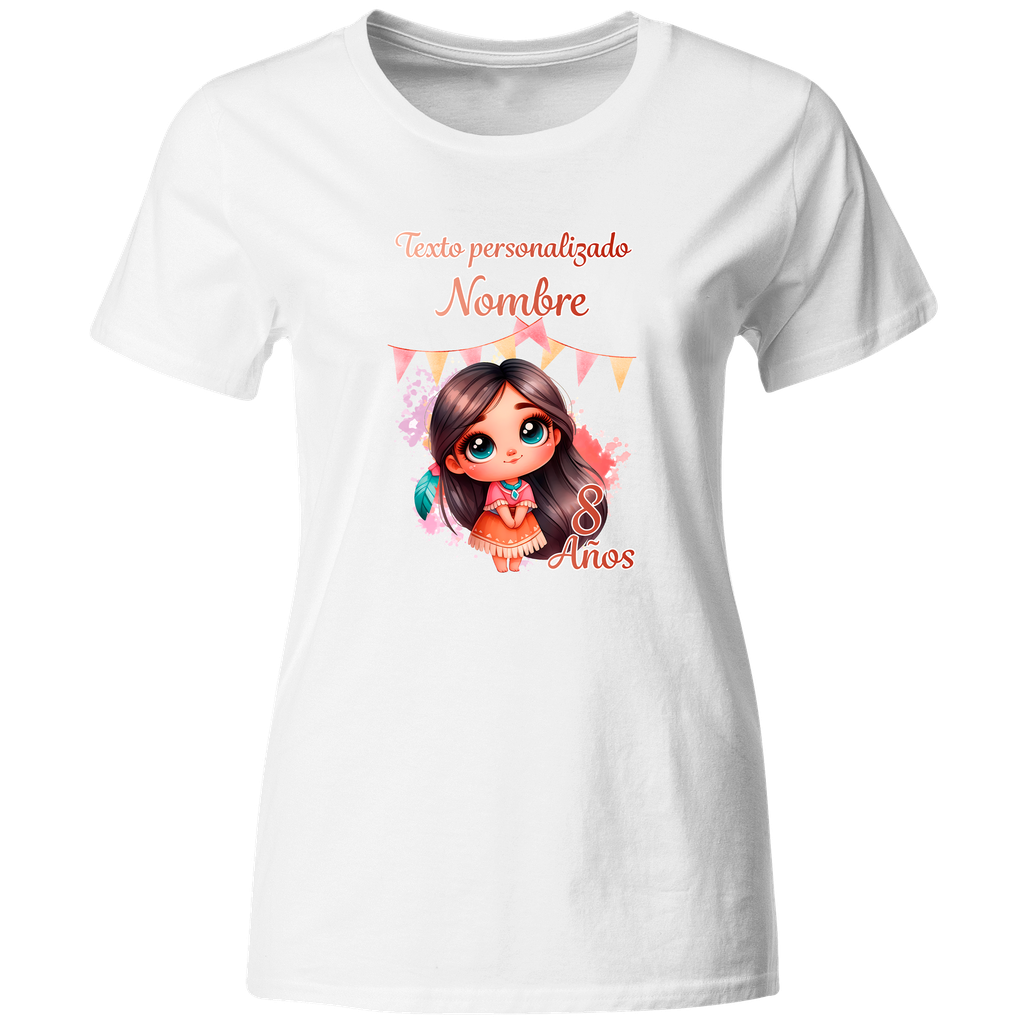 Playera Personalizada Cumpleaños Pc104. Princesa Pocahontas
