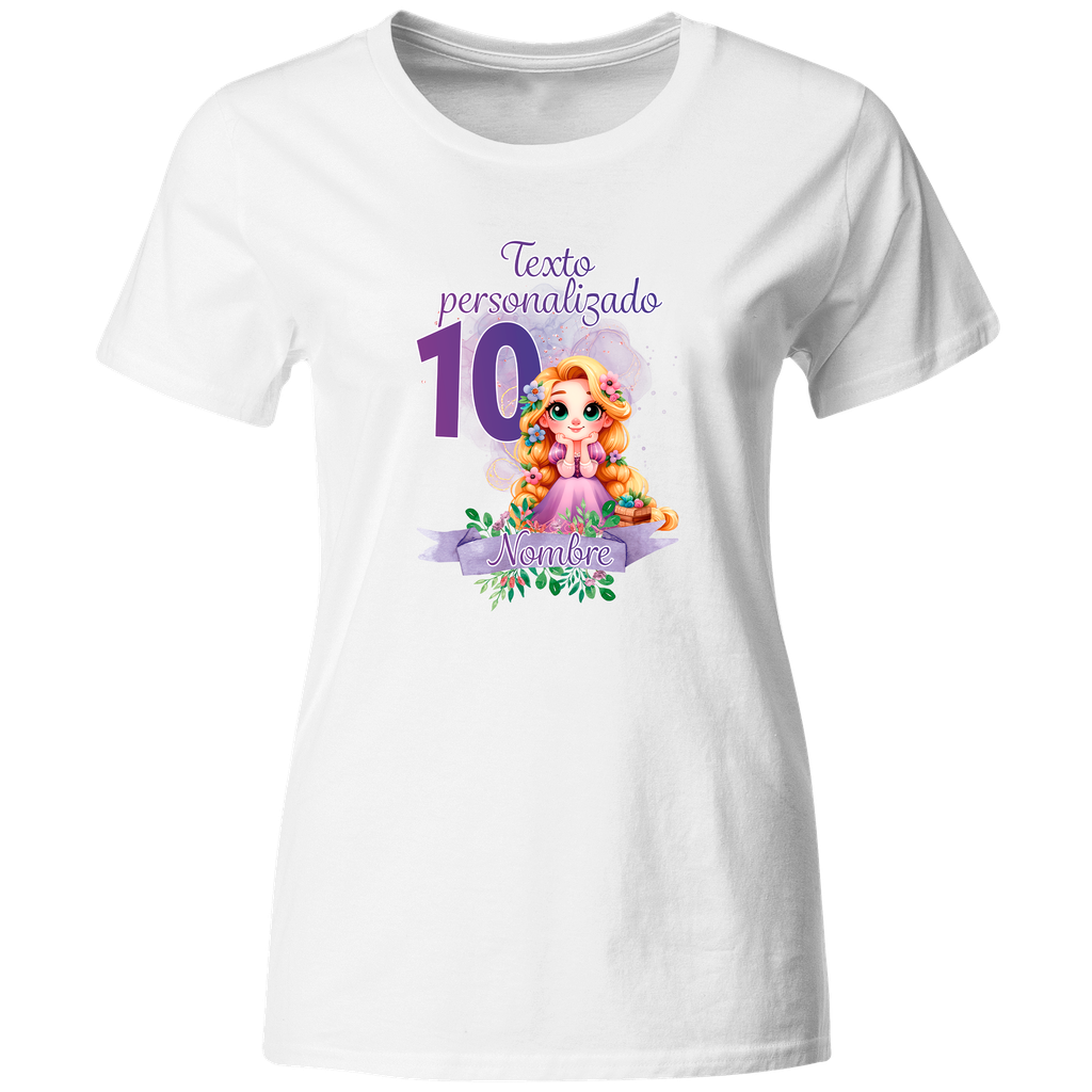 Playera Personalizada Cumpleaños Pc105. Princesa Rapunzel Enredados