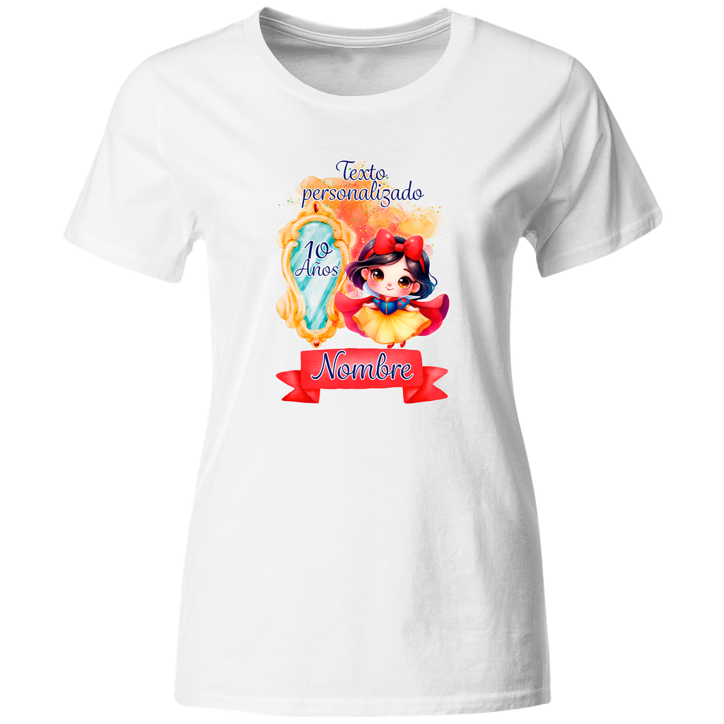 Playera Personalizada Cumpleaños Pc106. Princesa Blancanieves