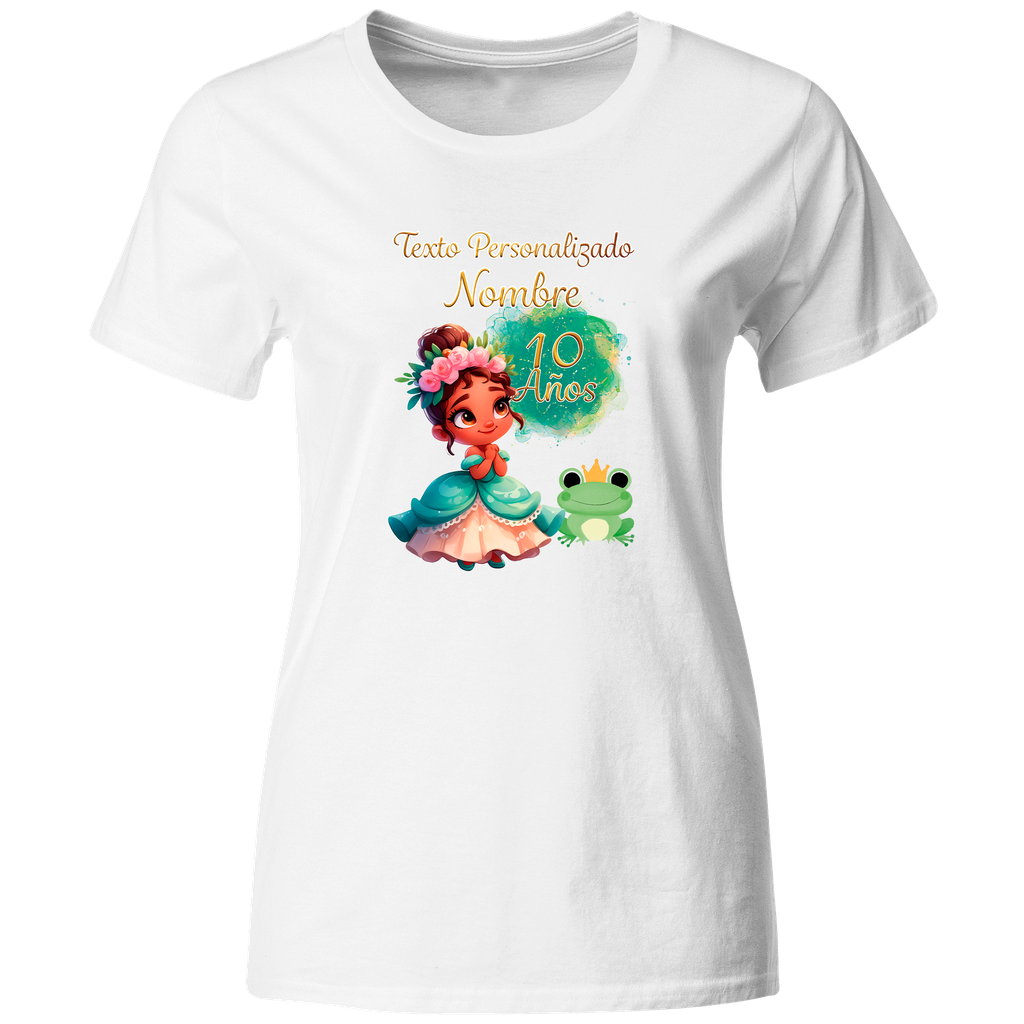 Playera Personalizada Cumpleaños Pc107. Princesa y el Sapo. Tiana