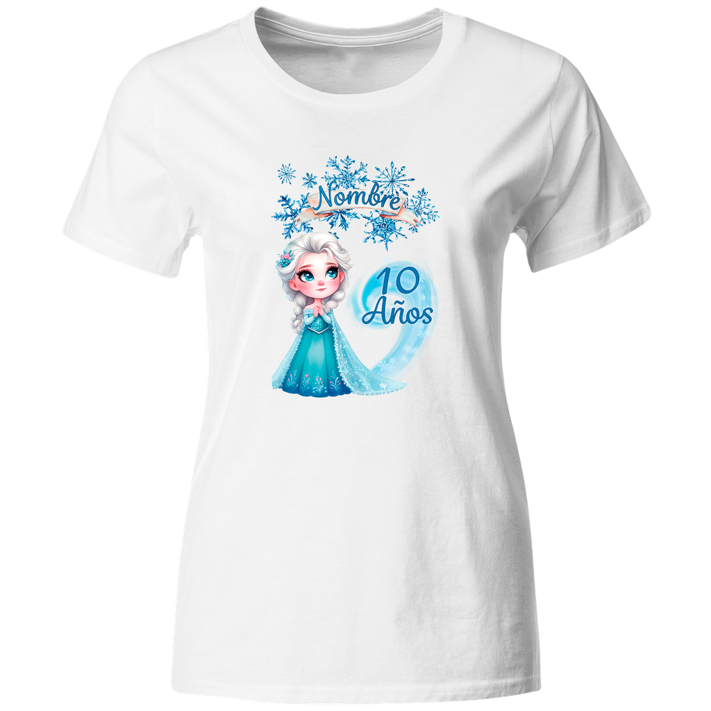 Playera Personalizada Cumpleaños Pc109. Princesa Hielo Elsa. Frozzen