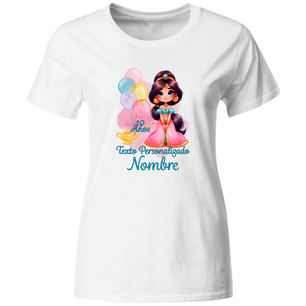 Playera Personalizada Cumpleaños Pc110. Princesa Jazmine Jazmin