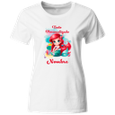 Playera Personalizada Cumpleaños Pc115. Princesa sirena sirenita mermaid.