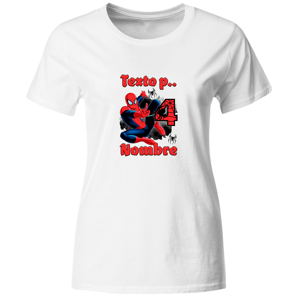 Playera Personalizada Cumpleaños Pc118. Hombre Araña. Spiderman 