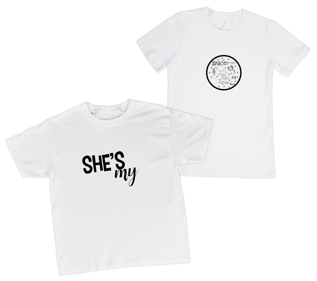 Playeras parejas:  She´s my space. (1/2)