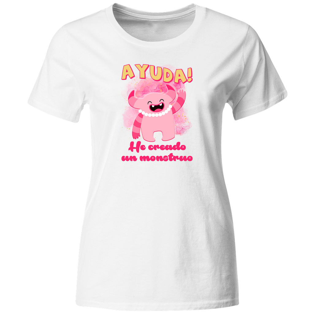 Playera Lcf2. Familia. Ayuda he creado un mosntruo. Chistosa