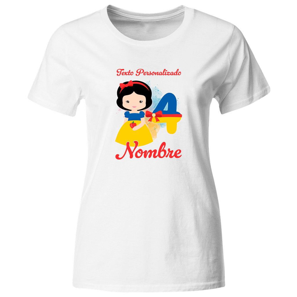 Playera Personalizada Cumpleaños Pc119. Princesa Blancanieves Kawaii