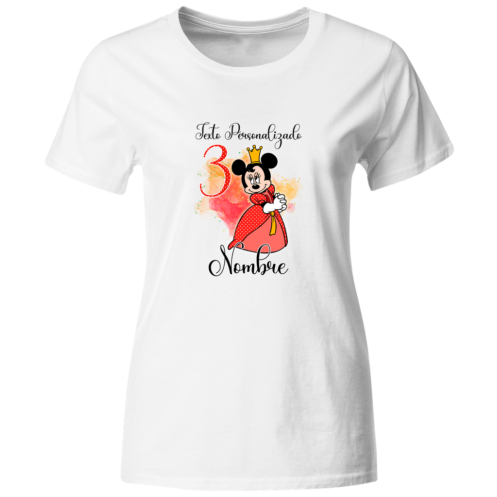 Playera Personalizada Cumpleaños Pc121. Mimi mimy princesa. Minnie Minie
