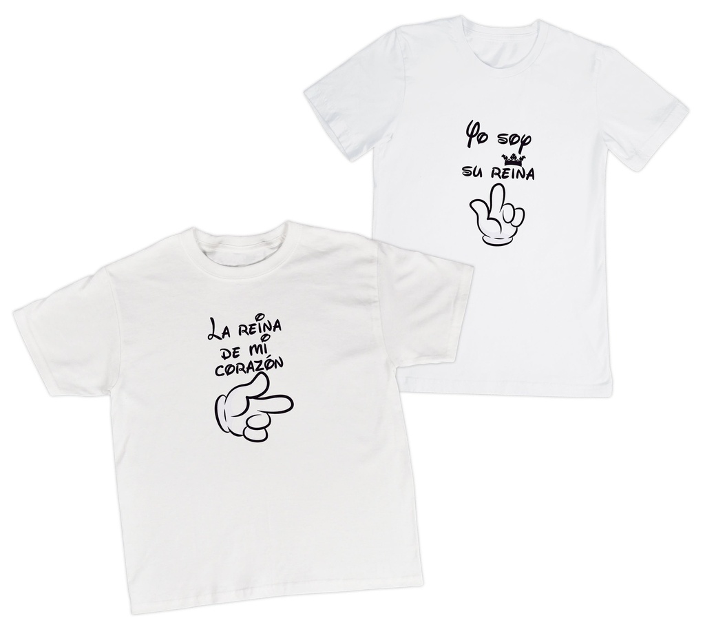 Playeras parejas:  La reina de mi corazón. (2/2)