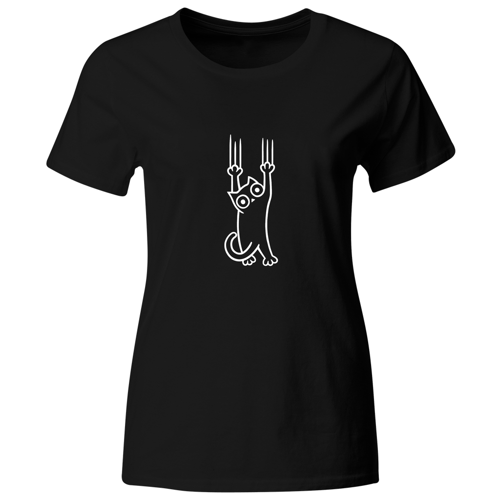 Playera Color Ic147. Meme Anime gato rasgando gatito 