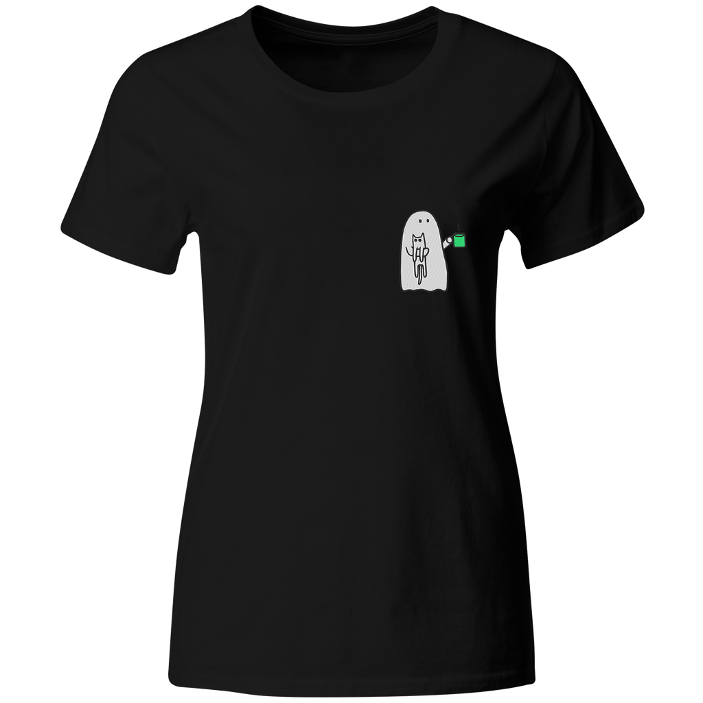 Playera Bordada Lc69. Anime Meme Fantasma Cafe Coffee