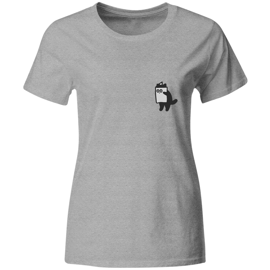 Playera Bordada Lc71. Anime Meme gato periodico verguenza