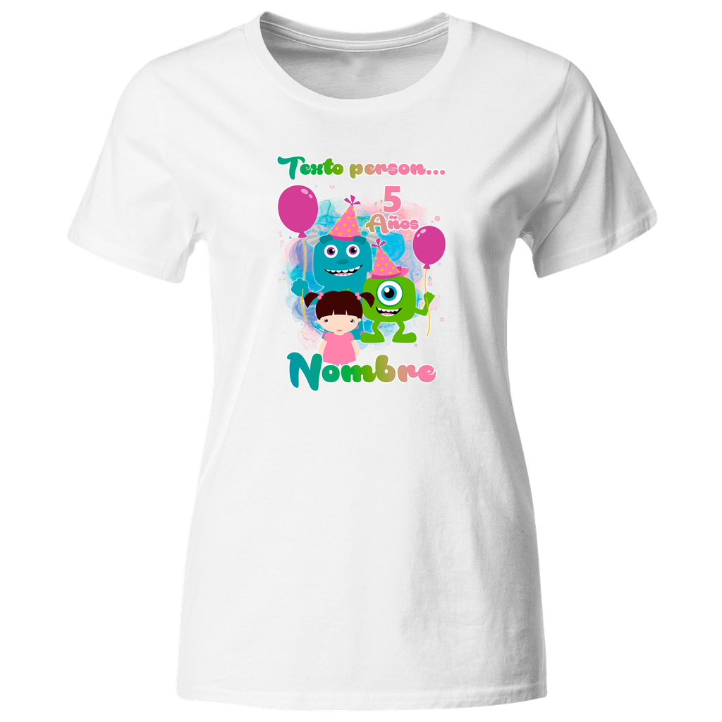 Playera Personalizada Cumpleaños Pc122. Monster Inc Universal 