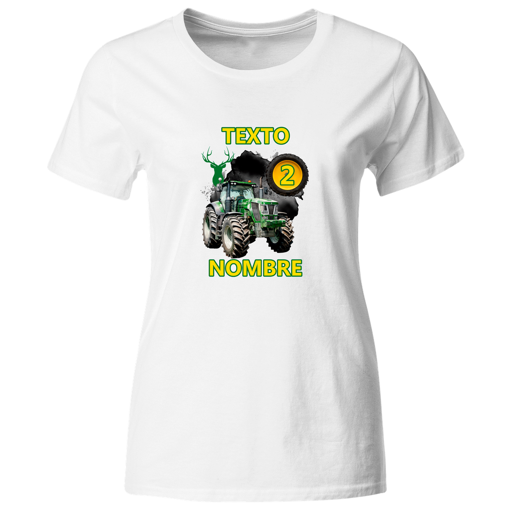 Playera Personalizada Cumpleaños Pc125. Tractor verde John