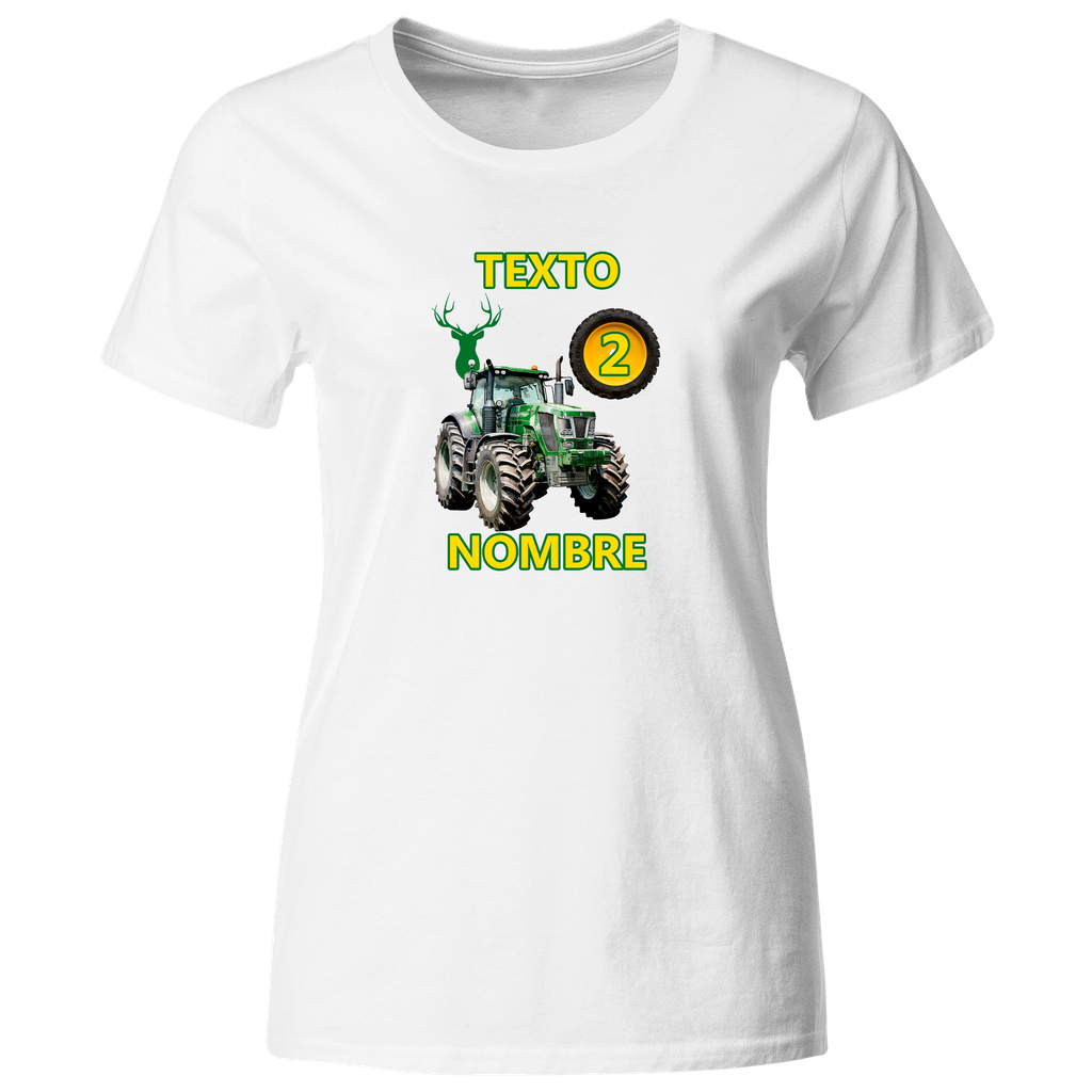 Playera Personalizada Cumpleaños Pc125. Tractor verde John