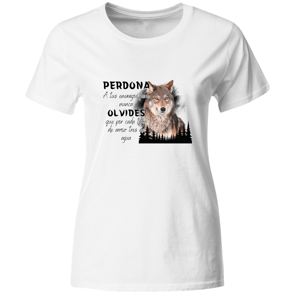 Playera Individual Lk725. Frase meme lobo. 