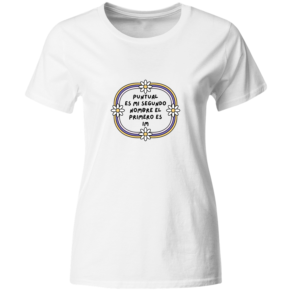 Playera Individual Lk726. Frase meme impuntual