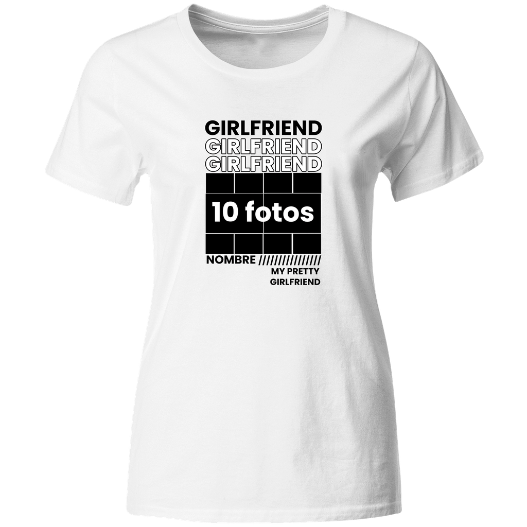 Playera Individual Lk728. Girlfriend personalizada 10 fotos + nombre