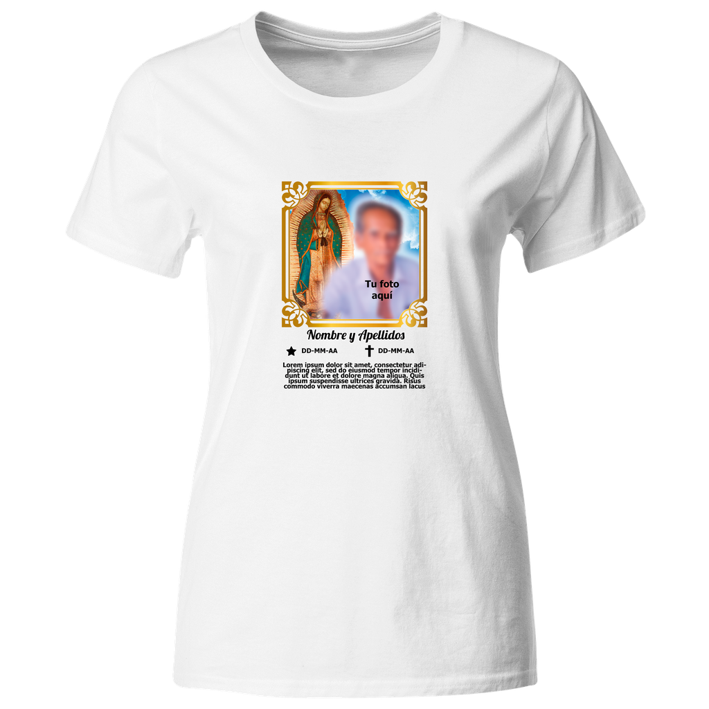 Playera Novenario Pn8. Foto + Texto Personalizado. Luto 