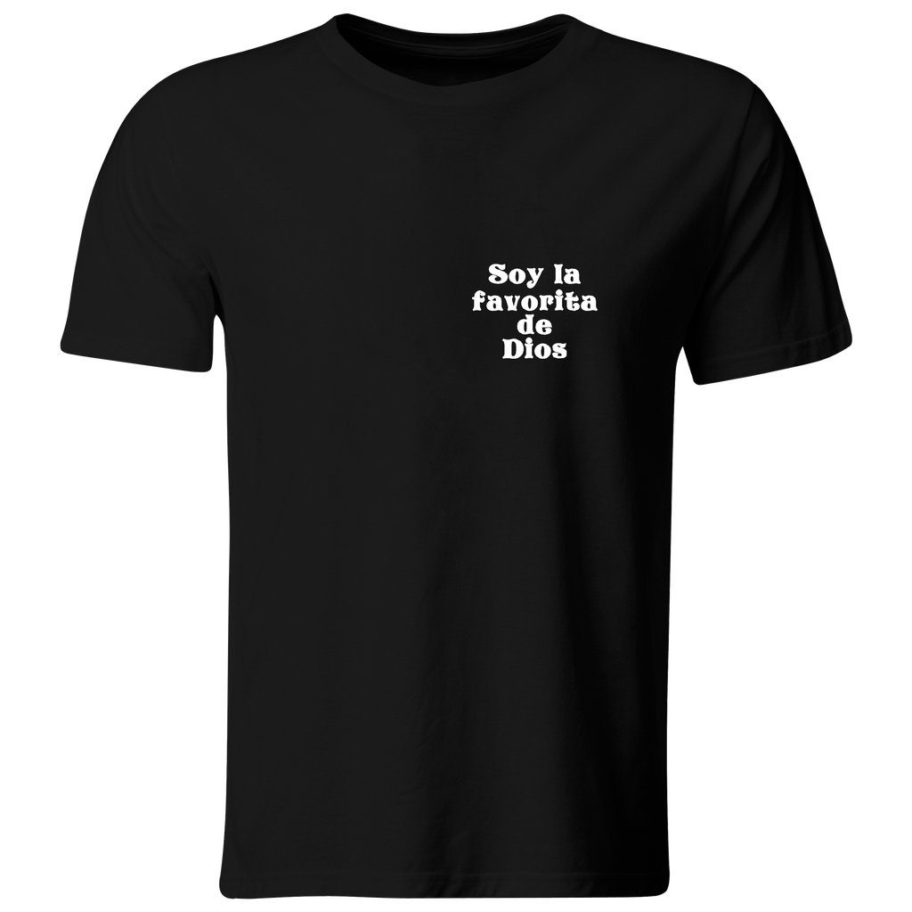 Playera Bordada Lc74. Frase soy la favorita de Dios