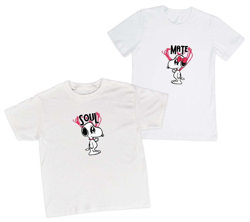 Playeras parejas:  Snoopy Soul - mate. (1/2)
