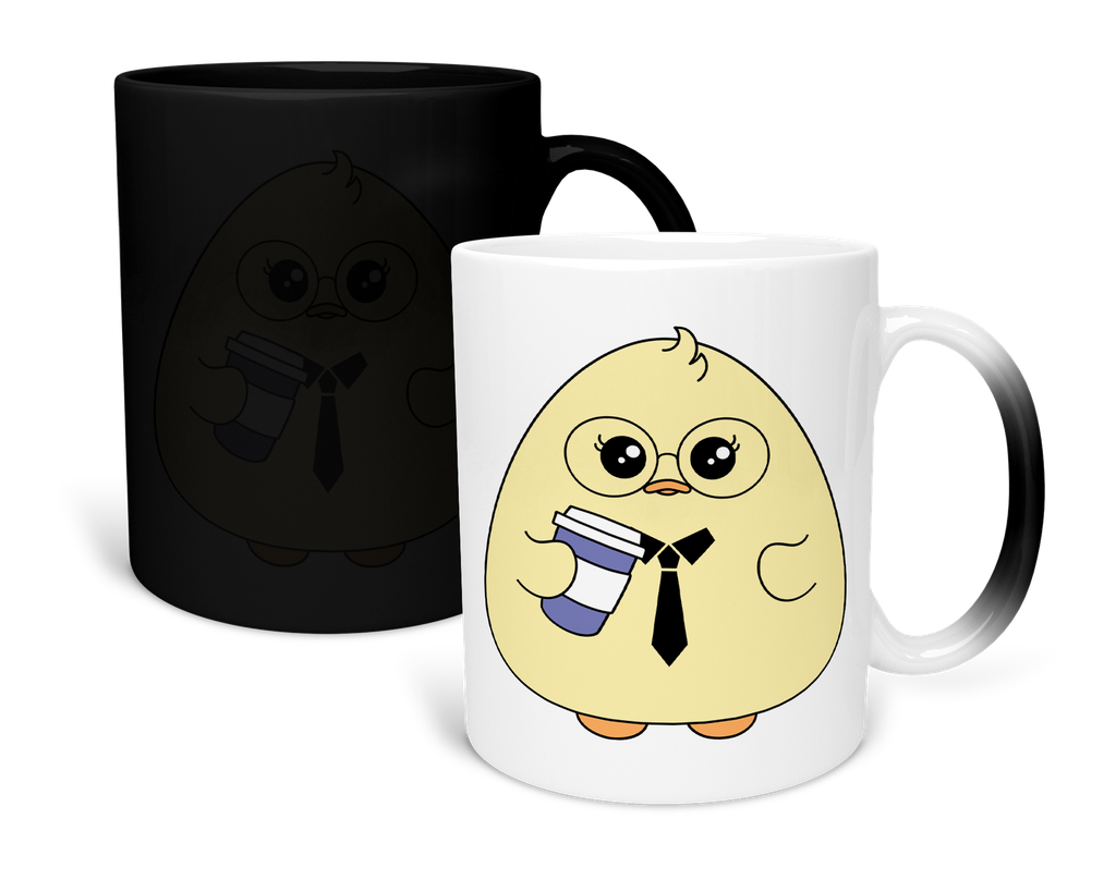 Taza Mágica 11 Oz. MAM1 PPRO1. Frases chistosas "Hoy Ingeniero, mañana vendedor de pollos asados"El Inge""