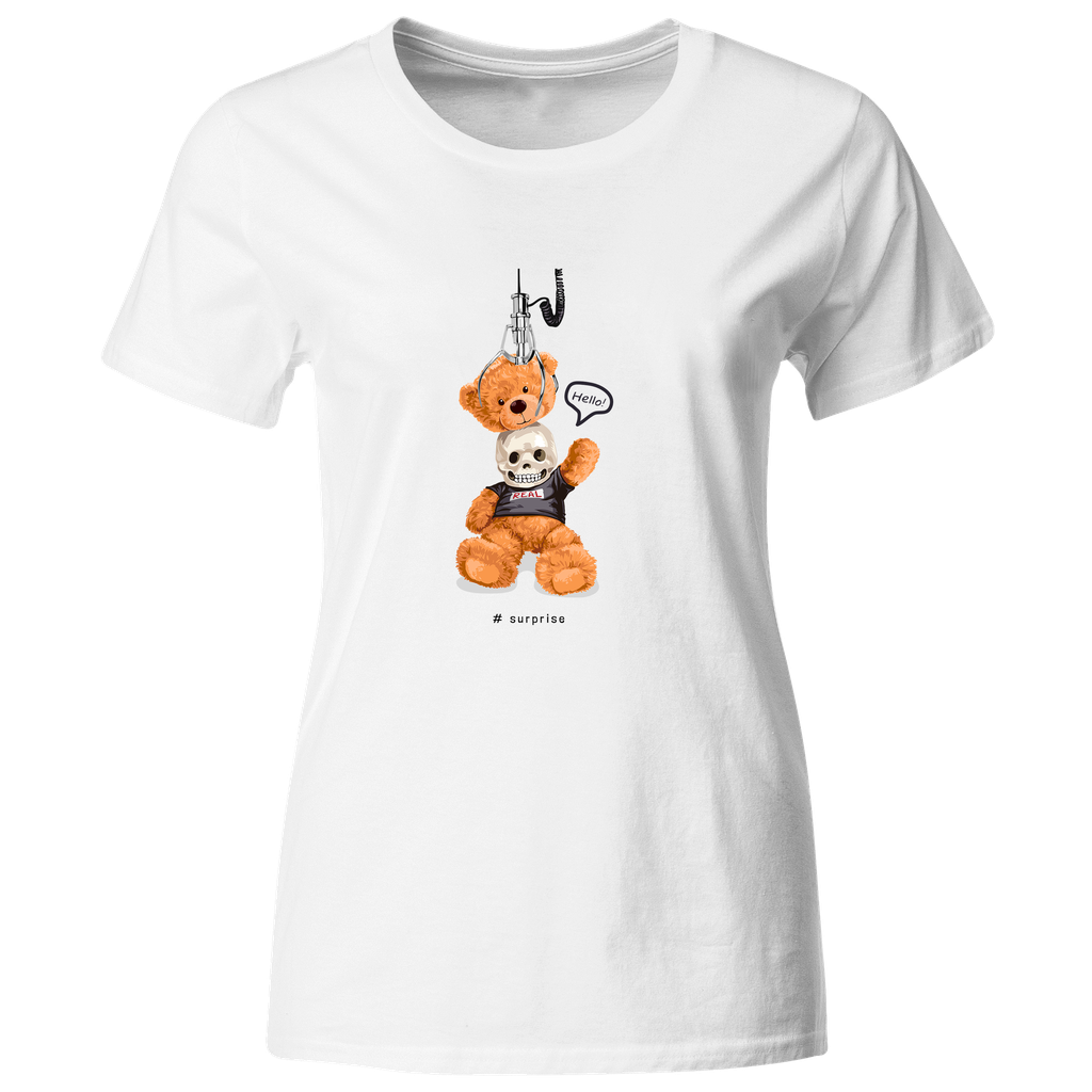 Playera Individual LKTB1. Teddy Oso meme. Sorpresa maquina