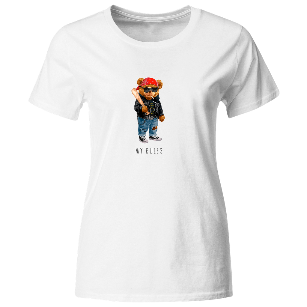 Playera Individual Lktb8. Teddy Oso Bear. Mis reglas. Pandillero