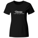 Playera Color lk751. Frase positiva. Diosa de pelo negro y piel morena
