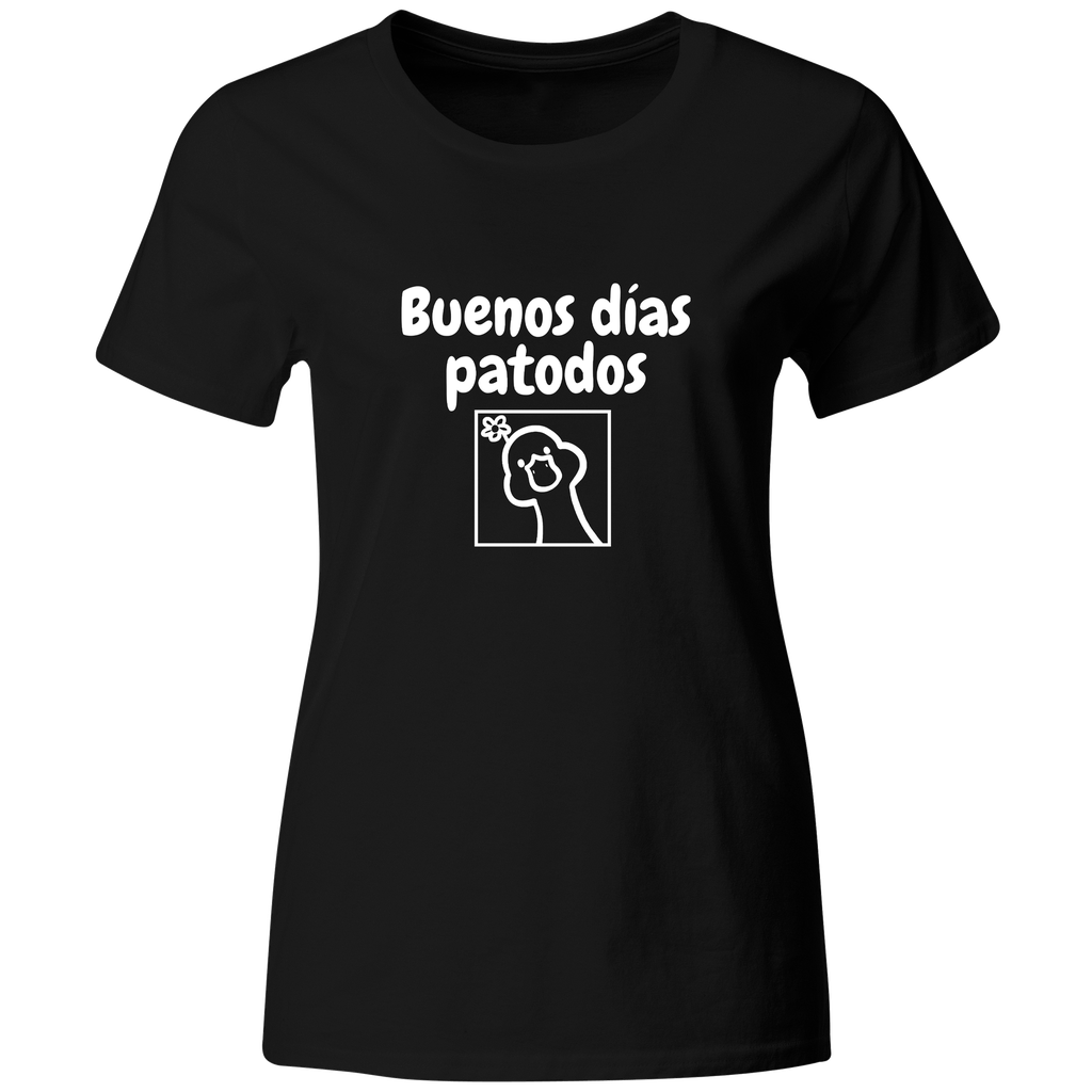 Playera Color ic161. Frase meme "Buenos días patodos"