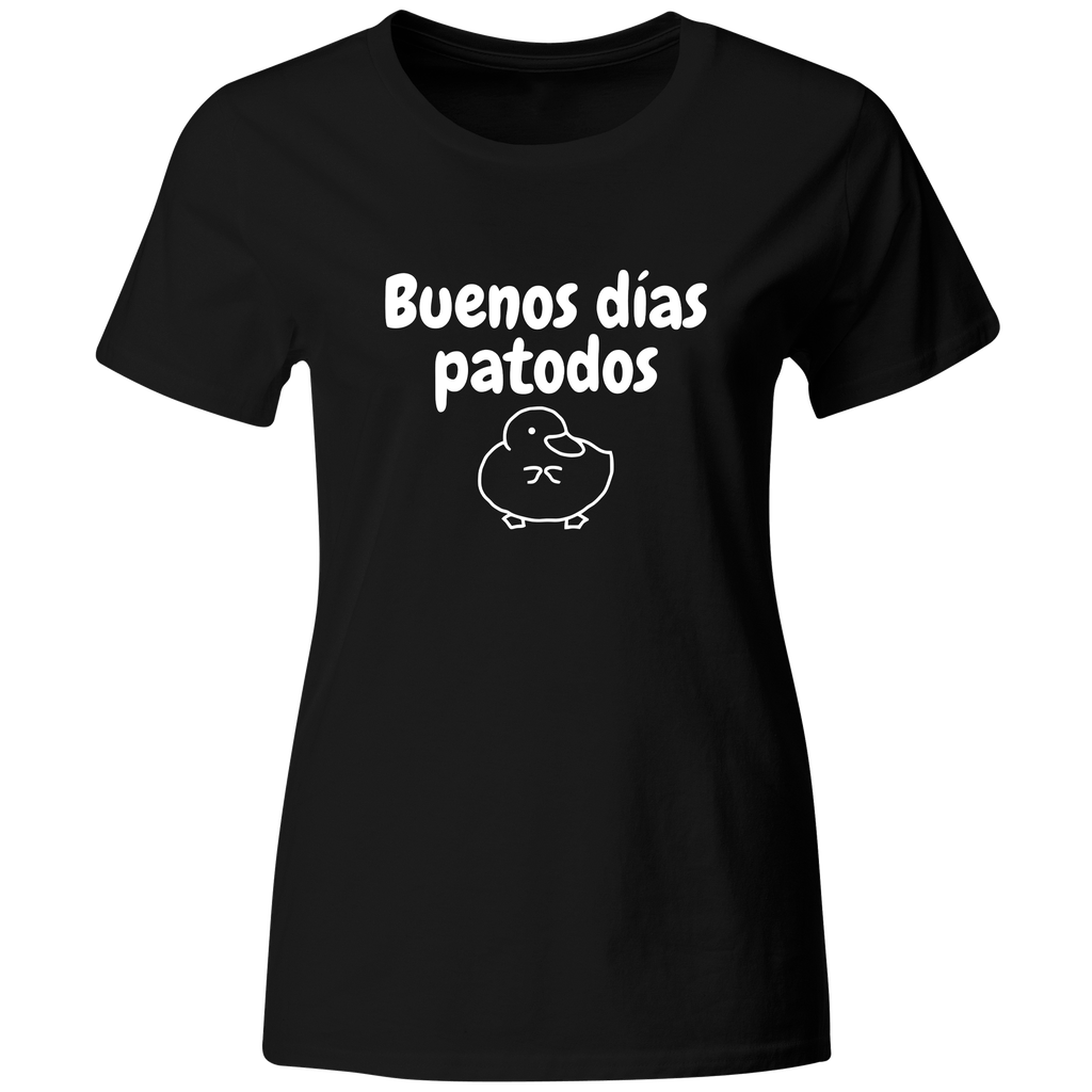 Playera Color ic162. Frase meme "Buenos días patodos"