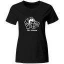 Playera Color ic164. Frase meme "Cat Person" Gatos