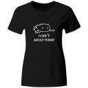 Playera Color ic165. Frase meme "No puedo ser adulto hoy" Gatos