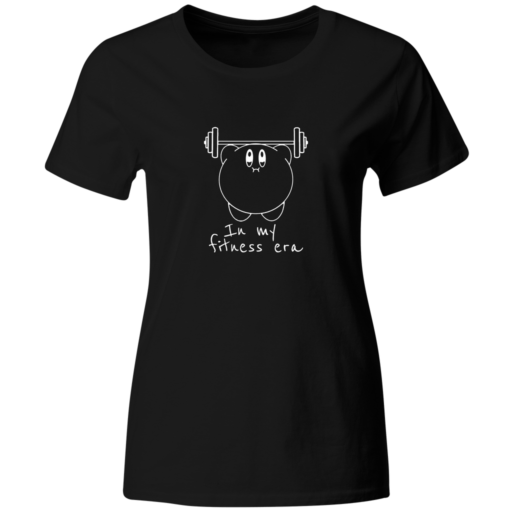 Playera Color ic168. Frase meme "In my fitness era" Anime Kirby