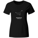 Playera Color ic170. Frase "Happiness" Serotonina