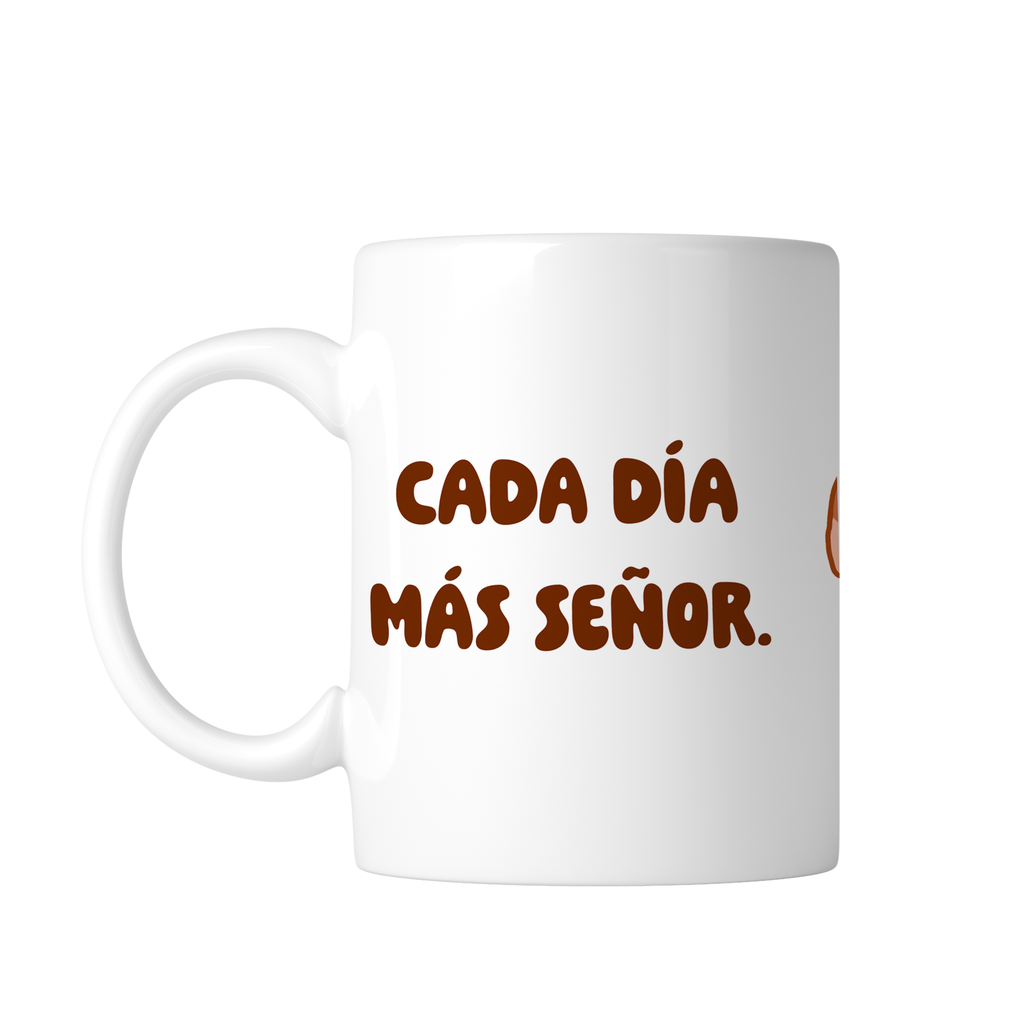 Taza 11 Oz Tae131. Meme frase: Hamster cada día más señora  (copia)