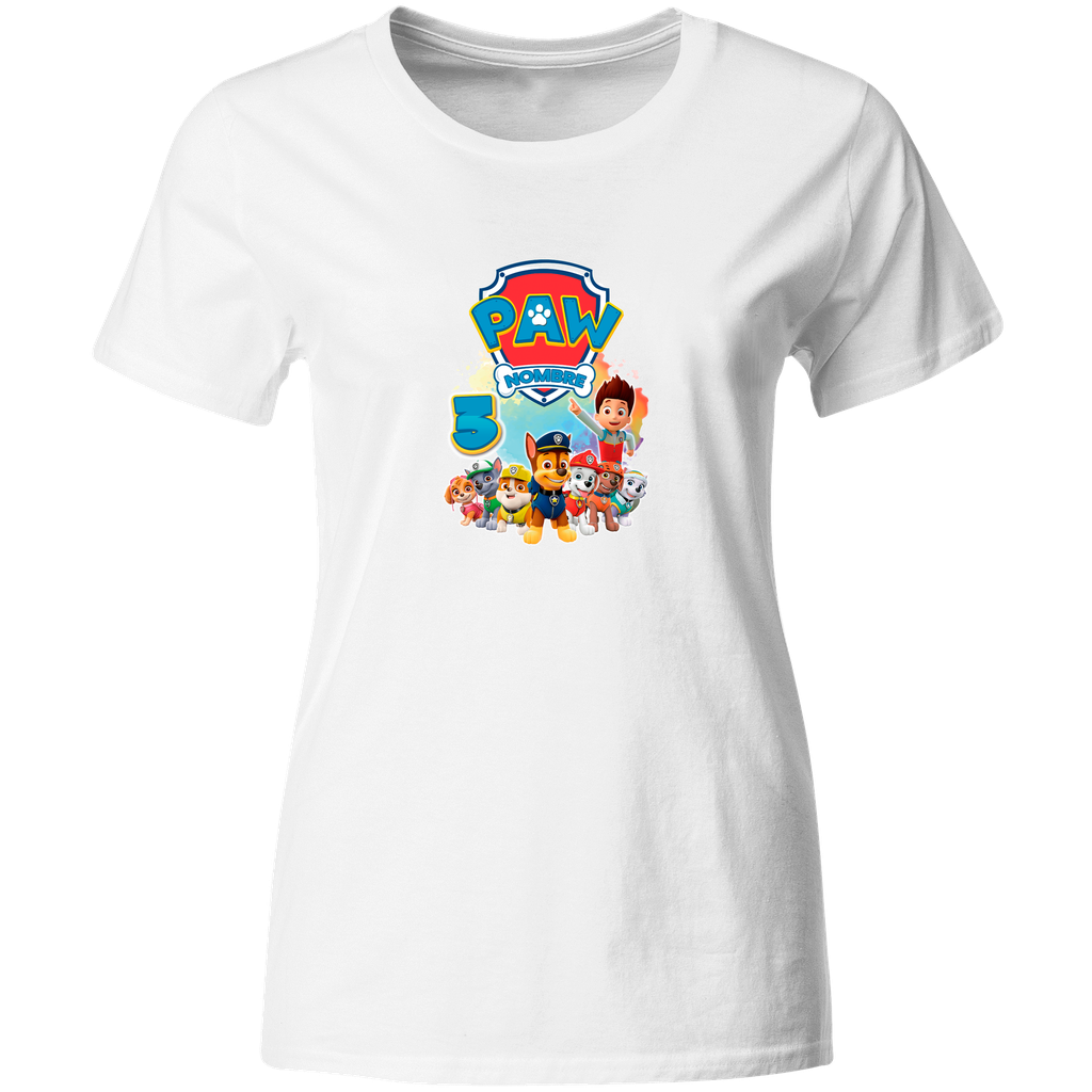 Playera Personalizada Cumpleaños Pc144. Paw Patrol perros policias 