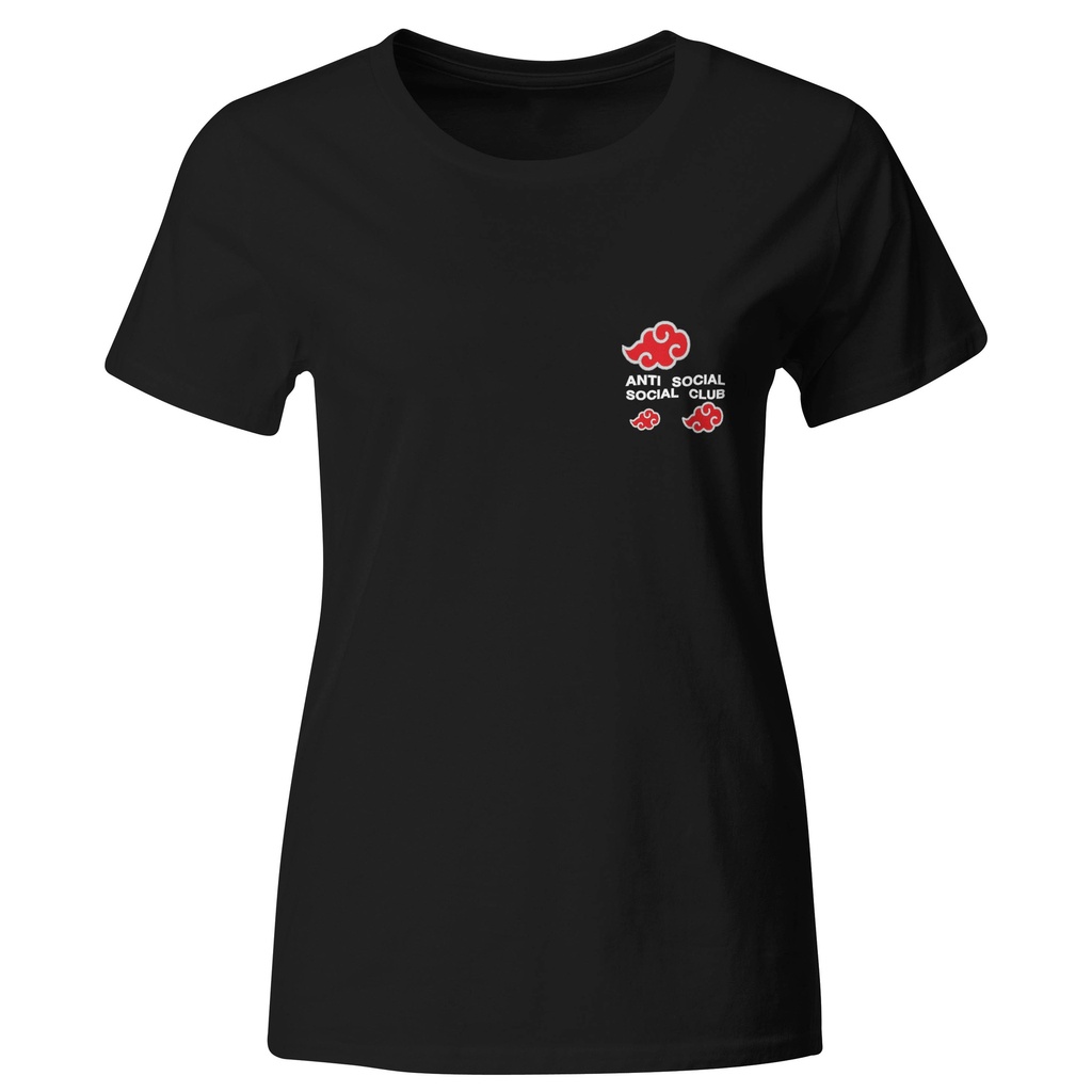Playera bordada: Anti social, social club. Naruto