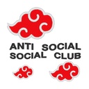 Playera bordada: Anti social, social club. Naruto