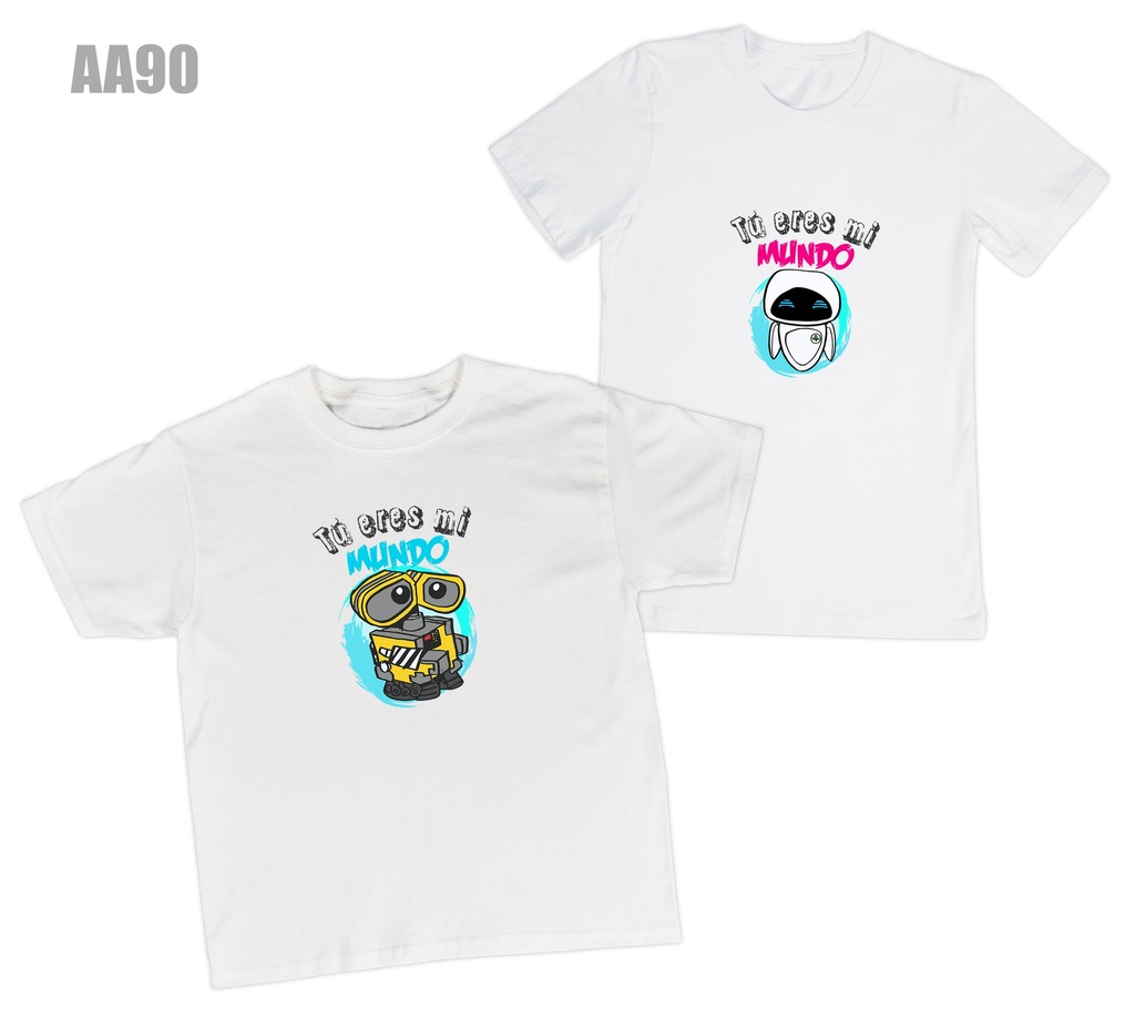 Playera parejas: Walle y Eva (1/2)