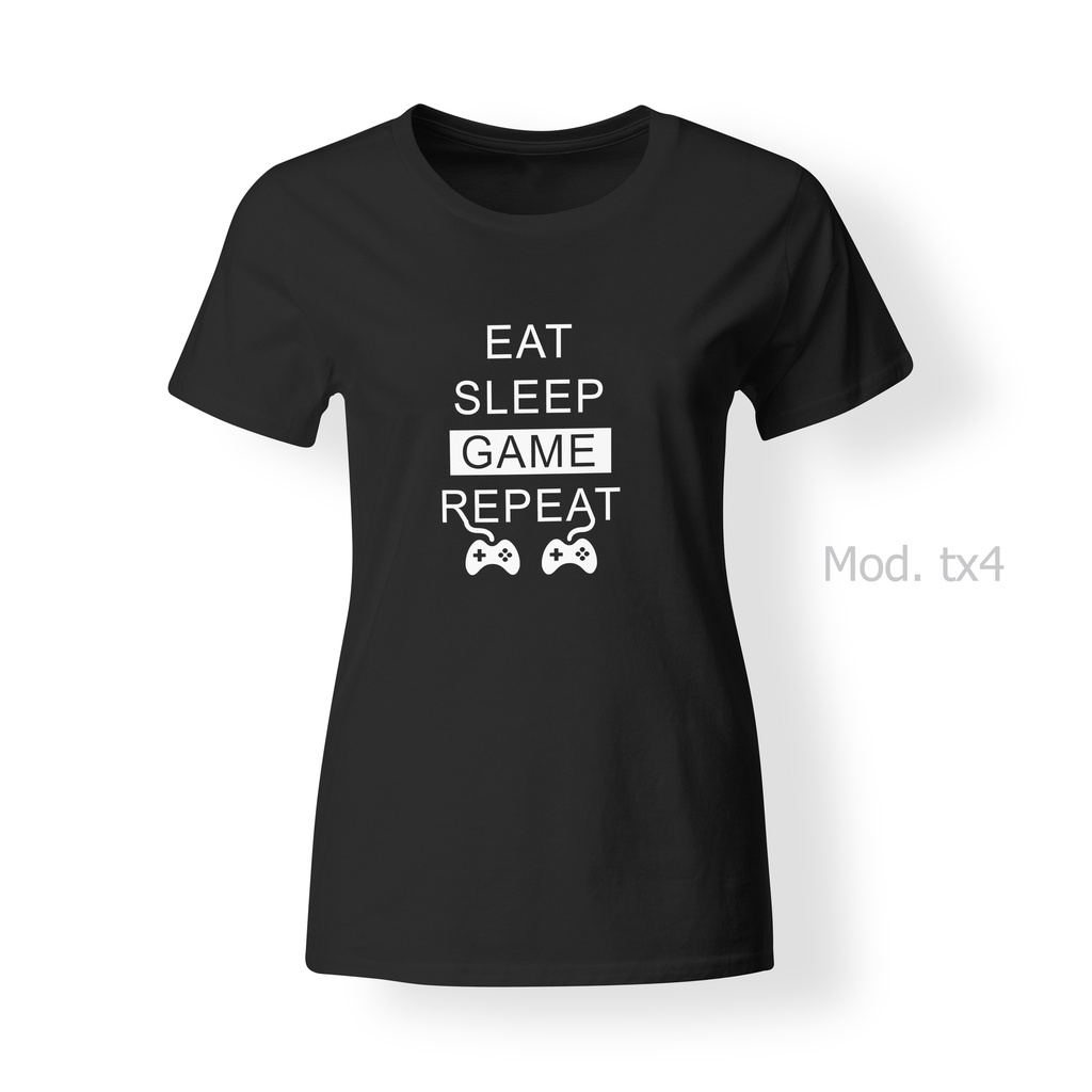 Playera estampada Eat, Sleep, Game, Repeat.