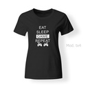Playera estampada Eat, Sleep, Game, Repeat.