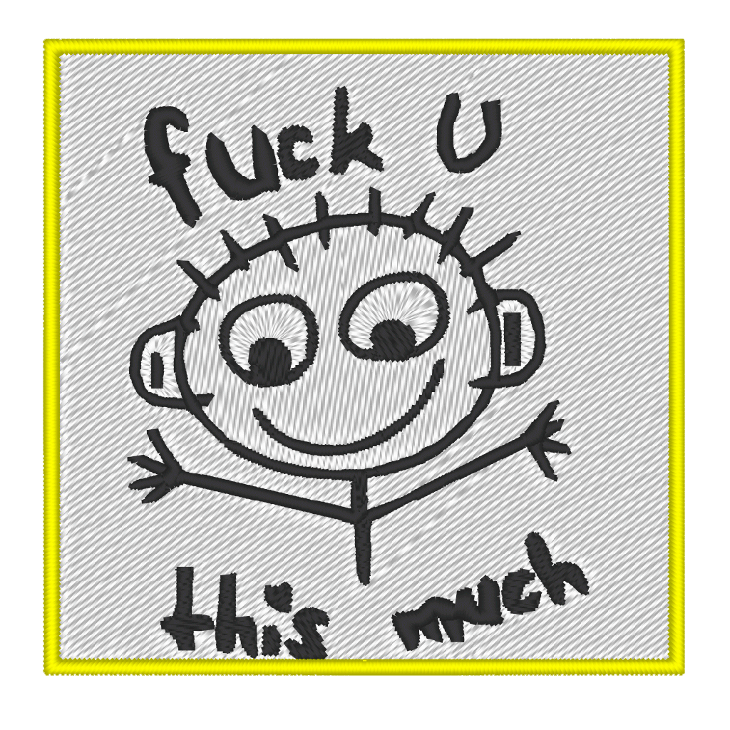 Playera bordada fuck u this much