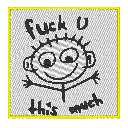 Playera bordada fuck u this much