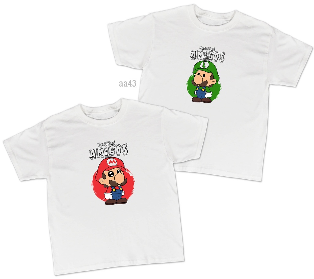 Playera best friends: Mario y Luigi (1/2)