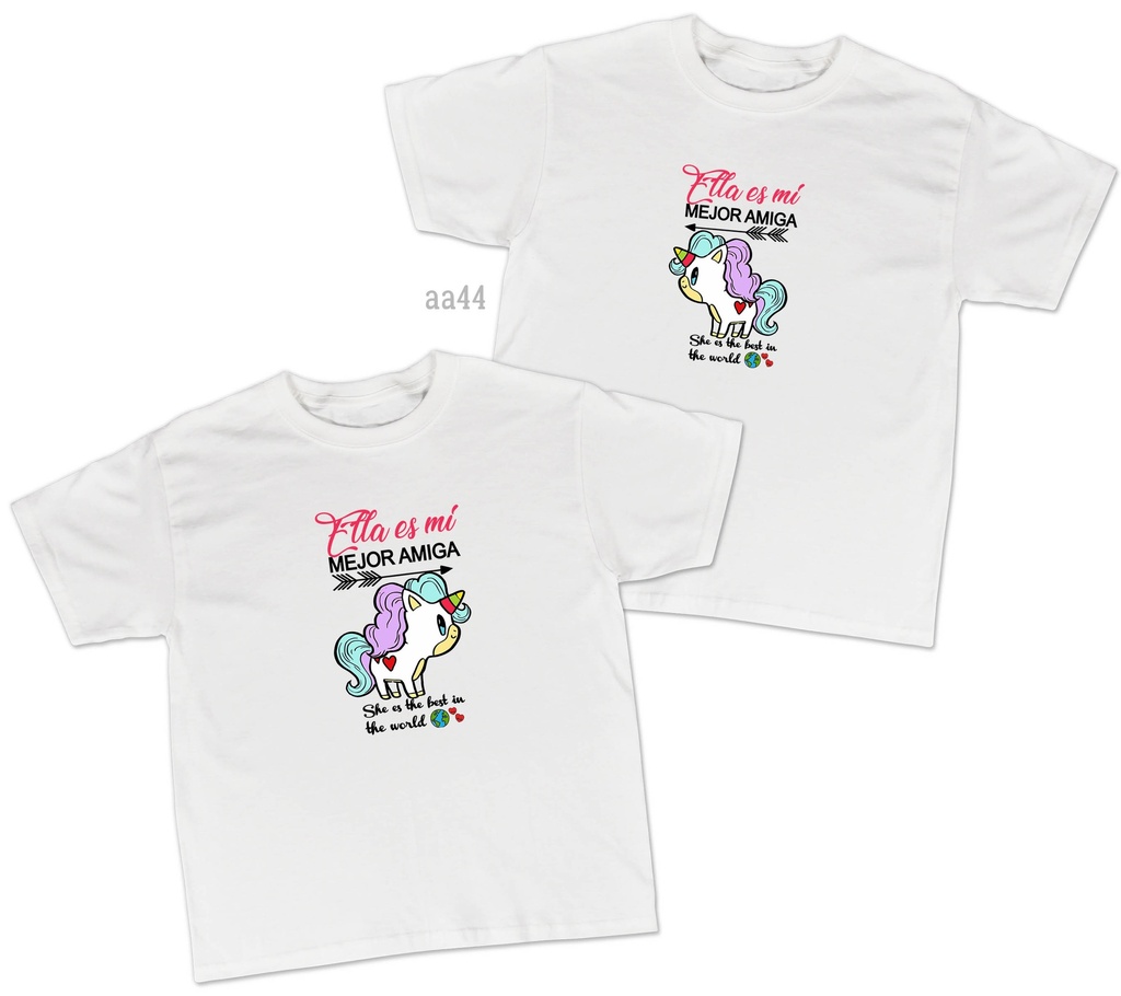 Playera best friends: unicornio ella es mi mejor amiga (1/2)