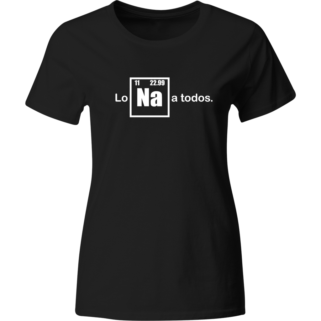Playera Color Lk200. Frase Los Odio A Todos. Química Sodio.