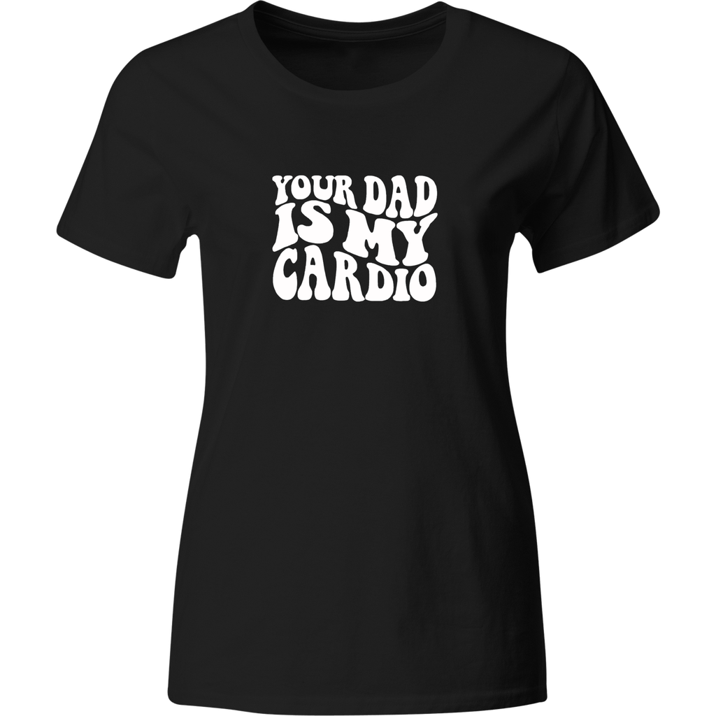 Playera Color Lk464. Frase meme tu papa es mi cardio. Sugar